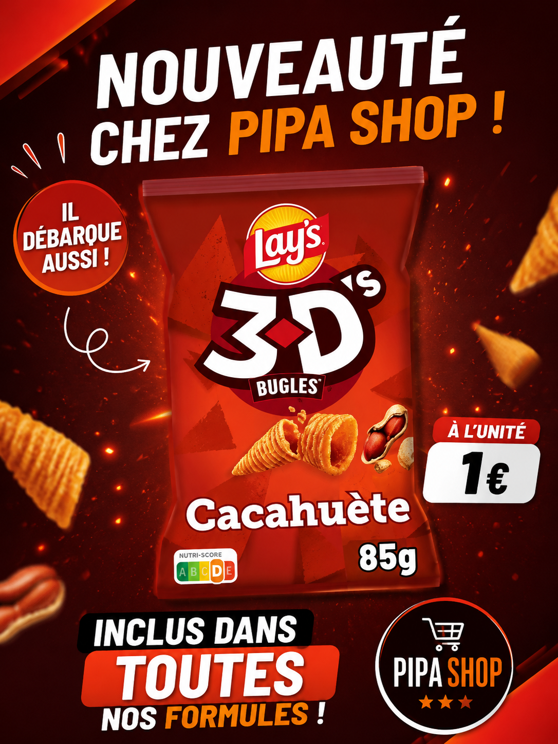 Lay's 3D's Cacahuète