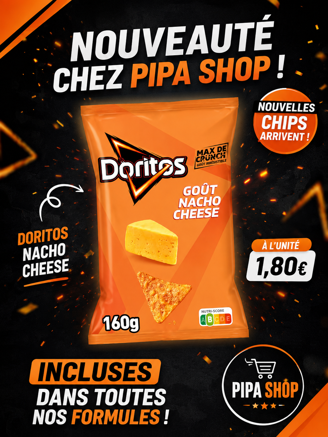 Doritos Goût Nacho Cheese